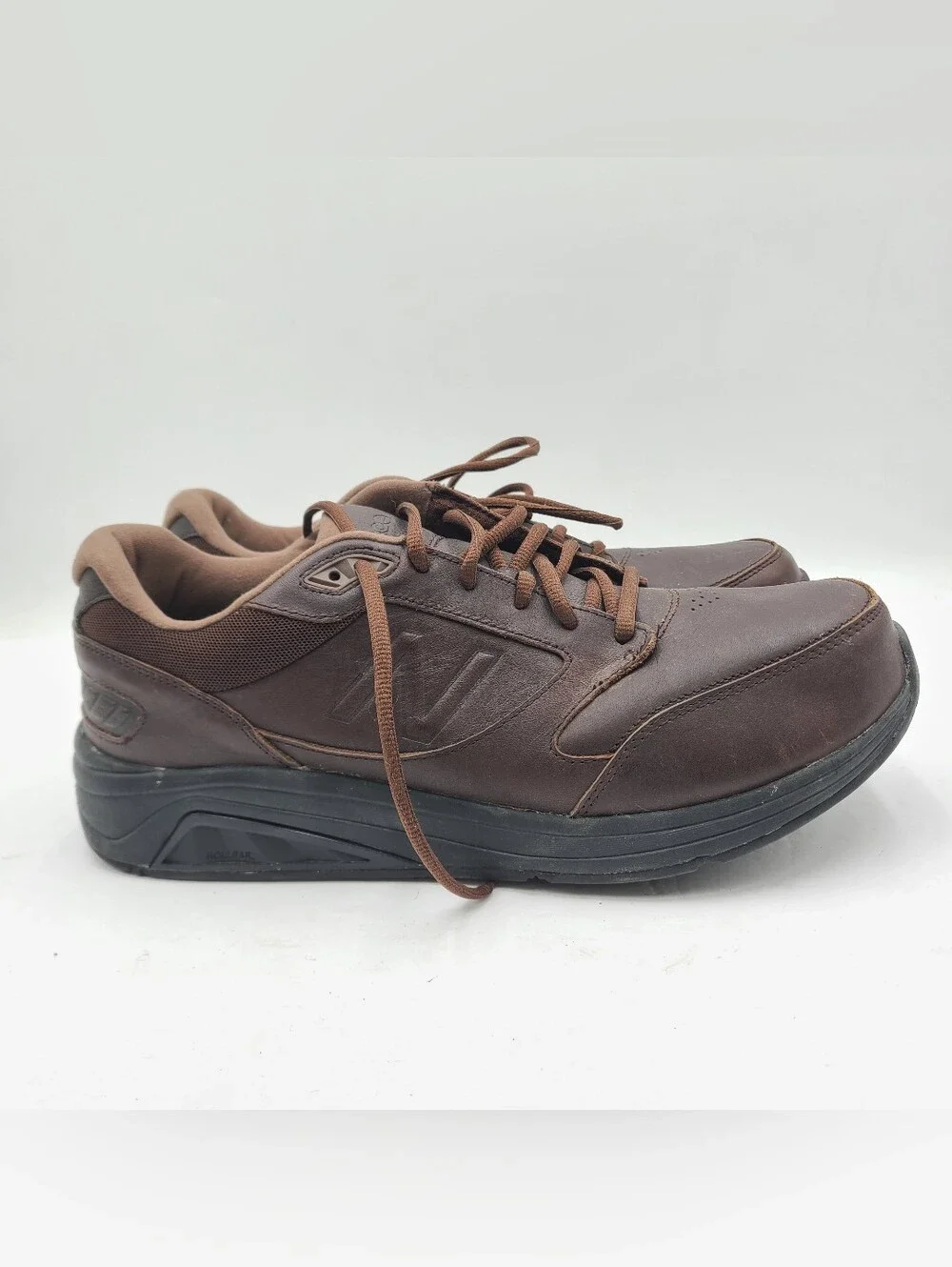 B43 New Balance 928 Shoes Mens 12 2E Brown Leather Walking Sneakers Lace Low Top
